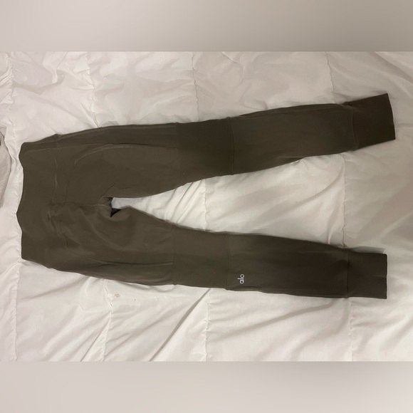 Alo Yoga High Waist Avenue Leggings Yoga Pants Olive Branch Green - Picture 8 of 12